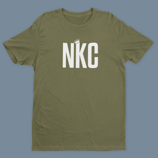 NKC Initial Logo T-Shirt - Olive / White