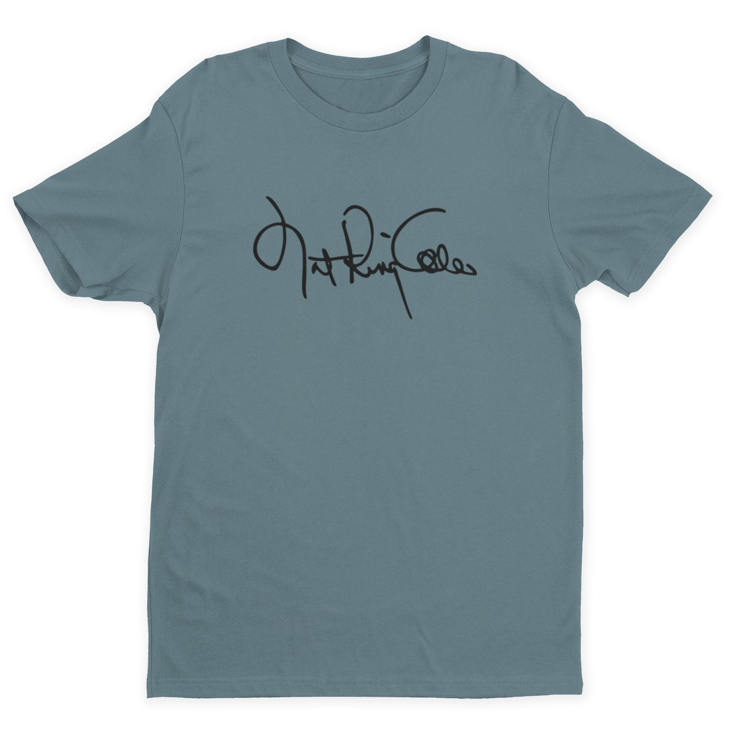 Nat King Cole Signature T-Shirt - Steel Blue
