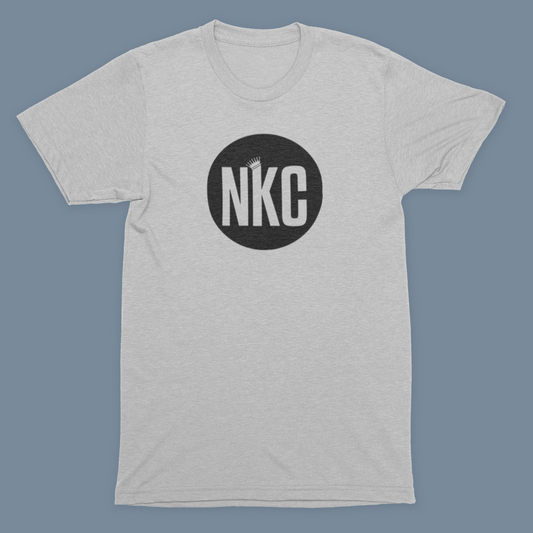 NKC Large Badge Logo Center T-Shirt - Heather Grey