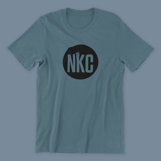 NKC Large Badge Logo Center T-Shirt - Steel Blue