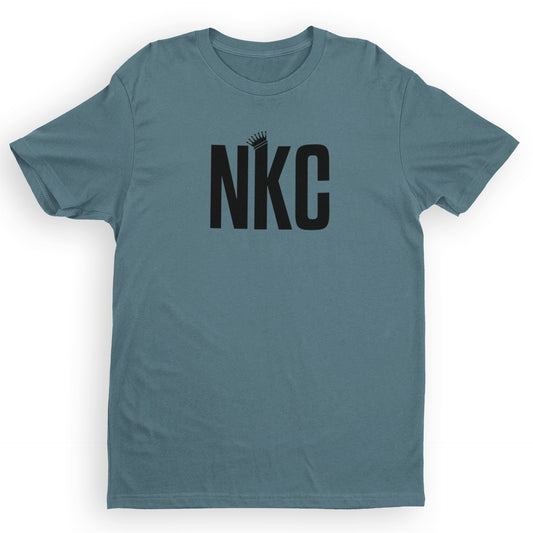 NKC Initial Logo T-Shirt - Steel Blue / Black