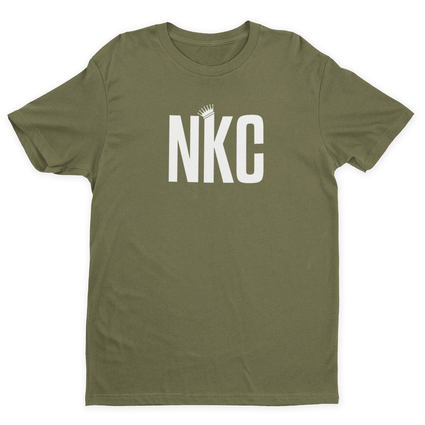 NKC Initial Logo T-Shirt - Olive / White