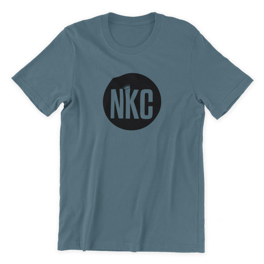 NKC Large Badge Logo Center T-Shirt - Steel Blue