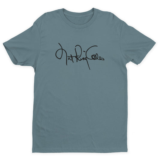 Nat King Cole Signature T-Shirt - Steel Blue